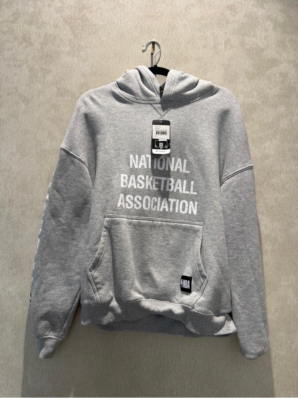 NBA Grey Hoodie Sweater with White Text